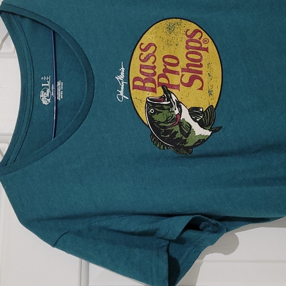 Bass Pro Shops Teal Blue Logo Tshirt - Picture 3 of 7